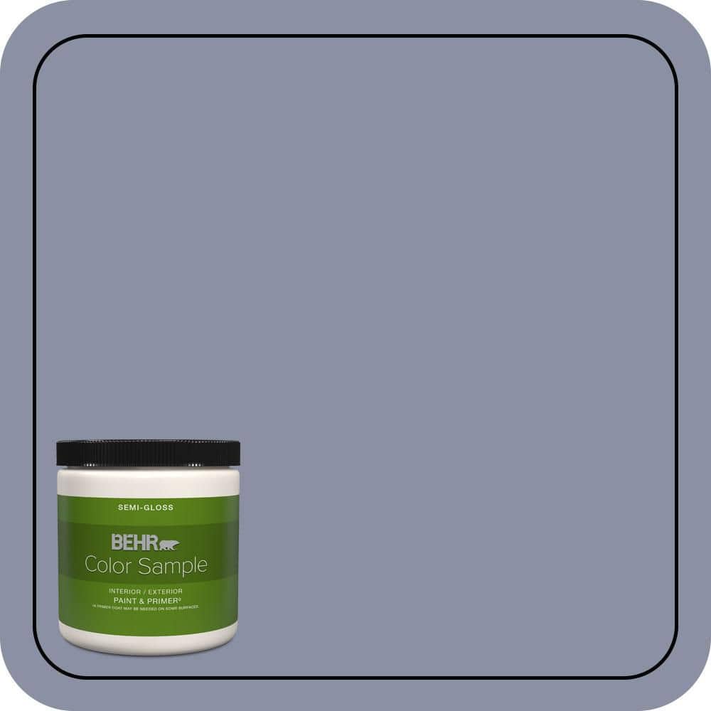 BEHR PREMIUM PLUS 8 oz. #620F-4 Violet Shadow Semi-Gloss Interior/Exterior Paint & Primer Color Sample