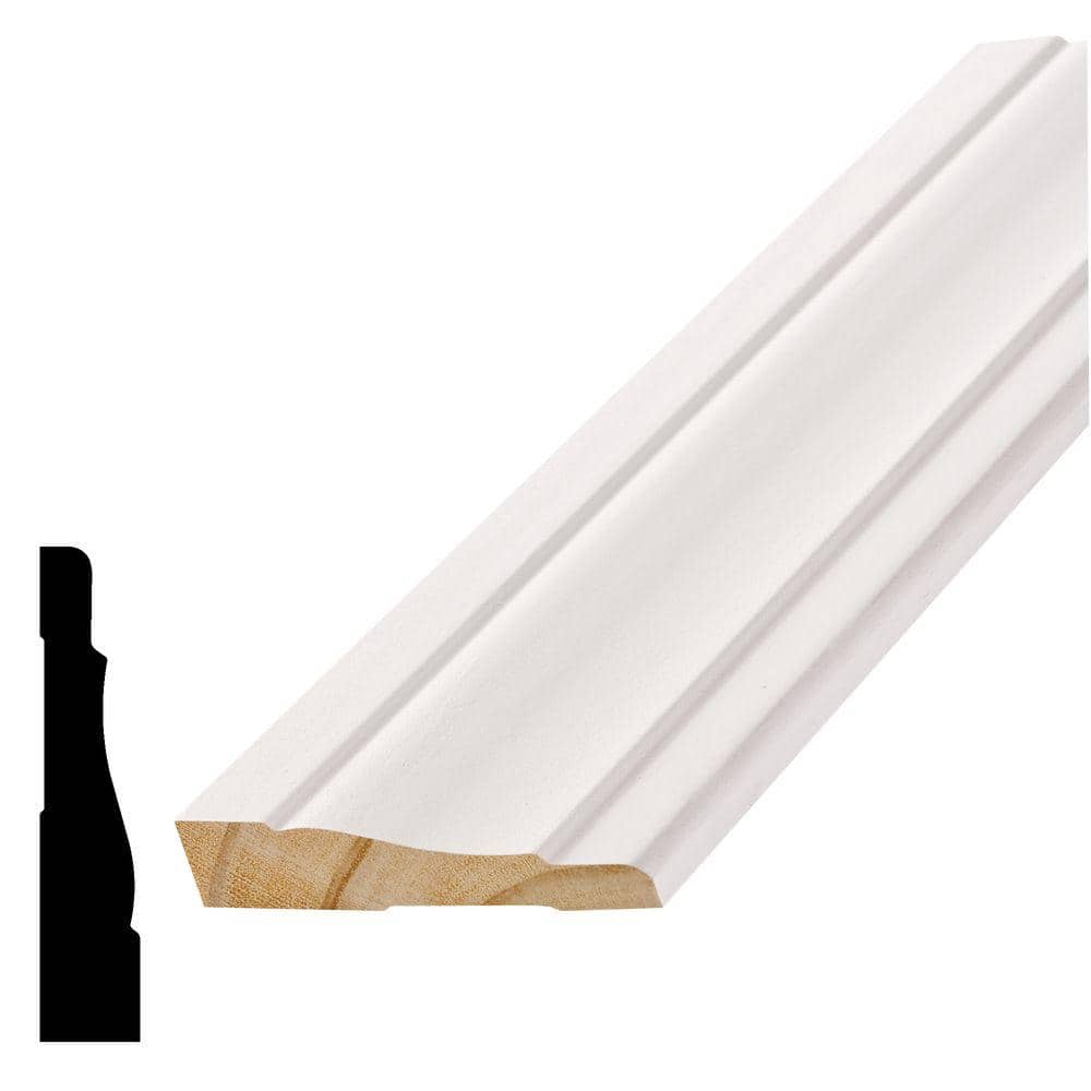 Alexandria Moulding 11/16 in. x  3−1/2 in. Primed Finger Jointed Wood Casing (Sold by Linear Foot)