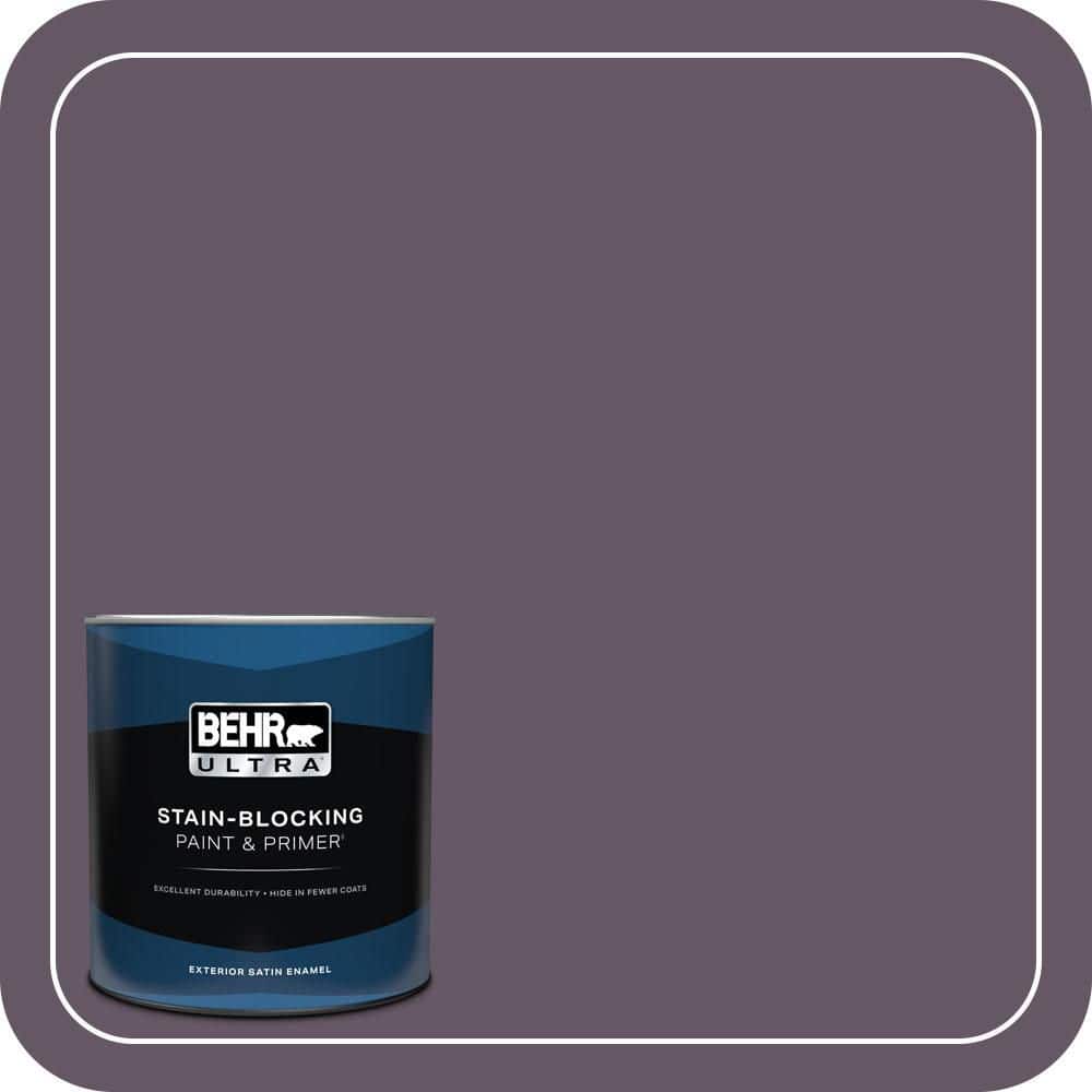BEHR ULTRA 1 qt. #PPU17-05 Preservation Plum Satin Enamel Exterior Paint & Primer (1)