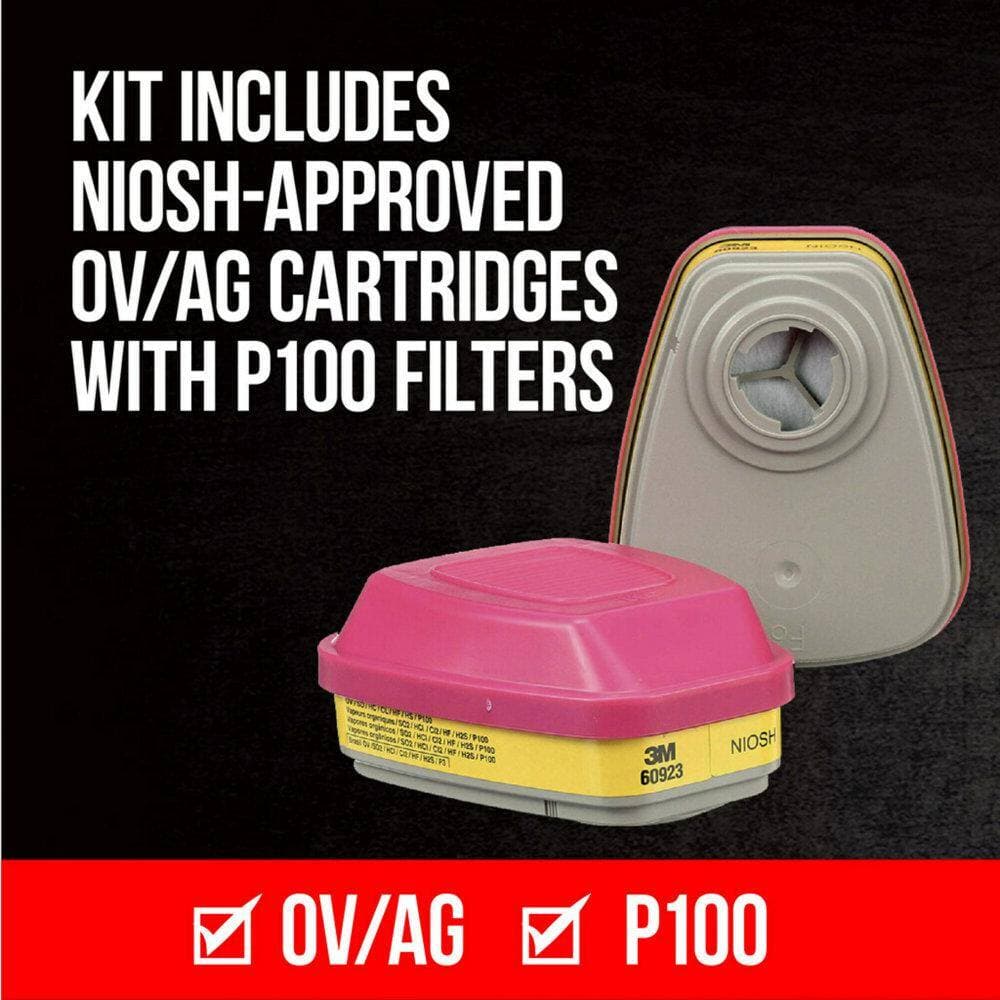 3M OV/AG/P100 Professional Multi-Purpose Reusable Respirator, (Case of) (4)