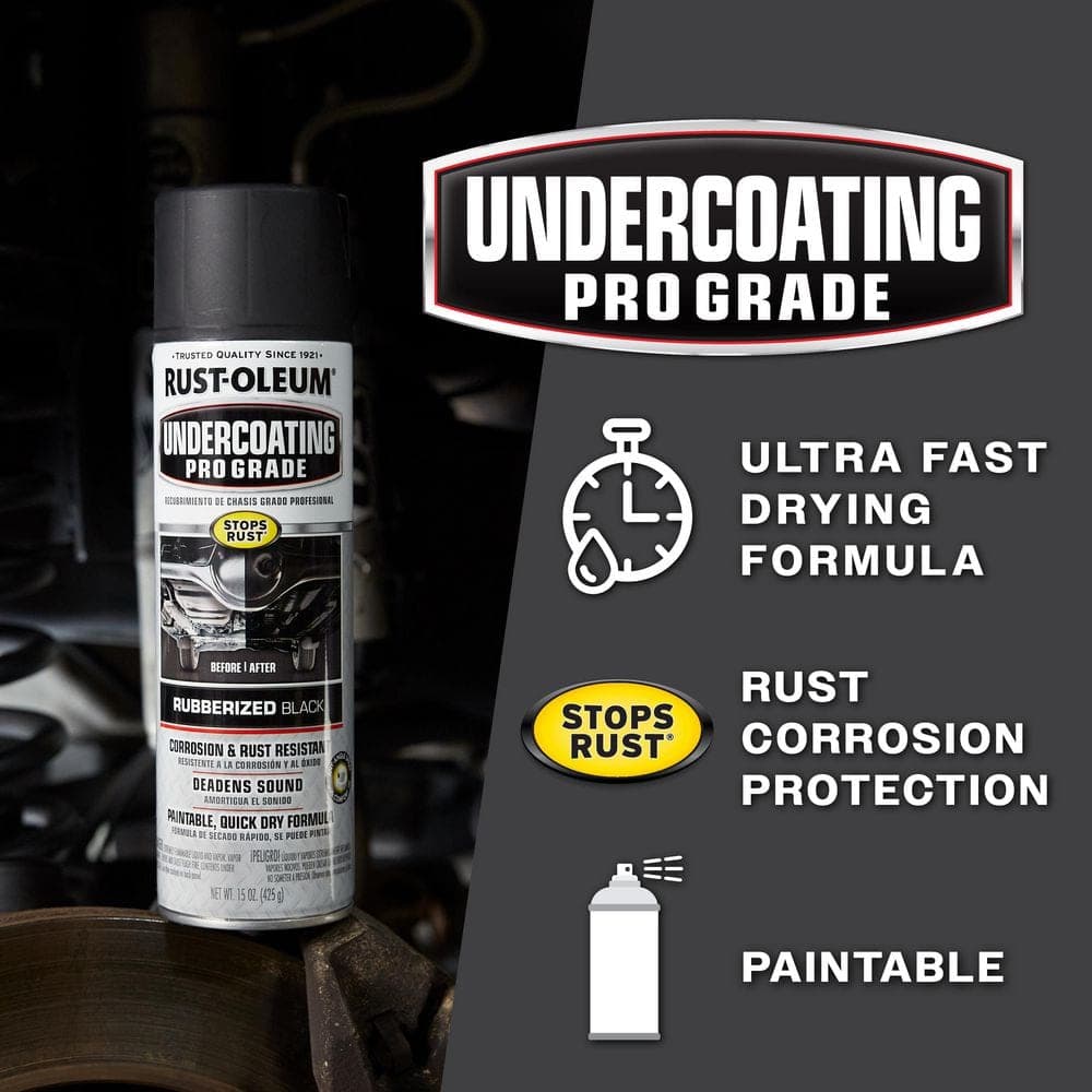 Rust-Oleum Automotive 15 oz. Professional Grade Matte Black Rubberized Undercoating Spray (6-Pack) (2)