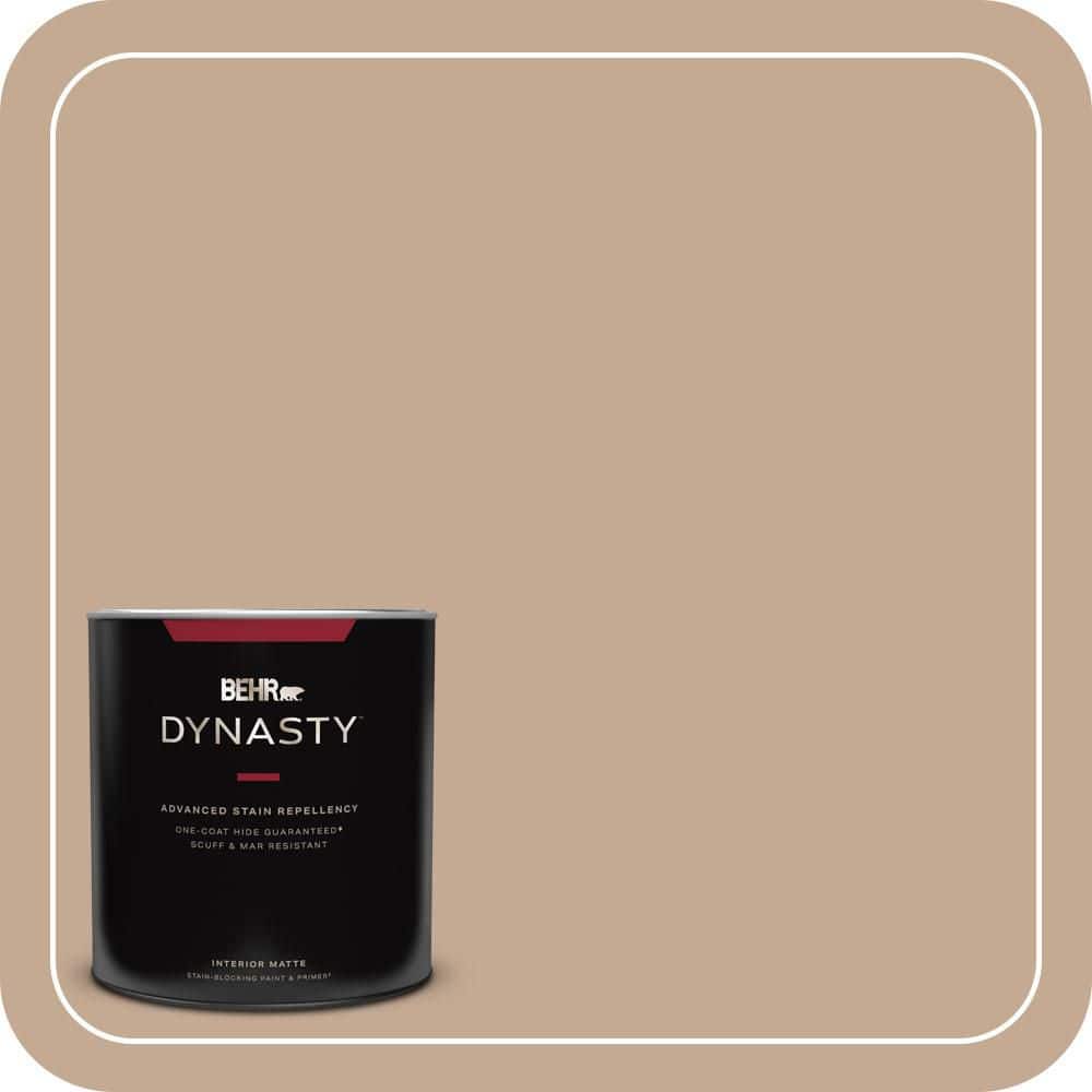 BEHR DYNASTY 1 Qt. #MQ2-40 French Pastry One-Coat Hide Matte Interior Stain-Blocking Paint & Primer