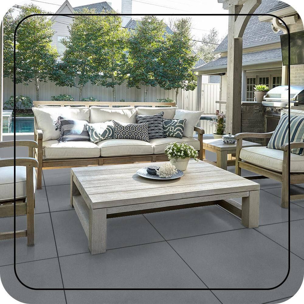 BEHR PREMIUM 1 gal. #PPU26-05 Flint Gray Textured Low-Lustre Enamel Interior/Exterior Porch and Patio Anti-Slip Floor Paint (4)