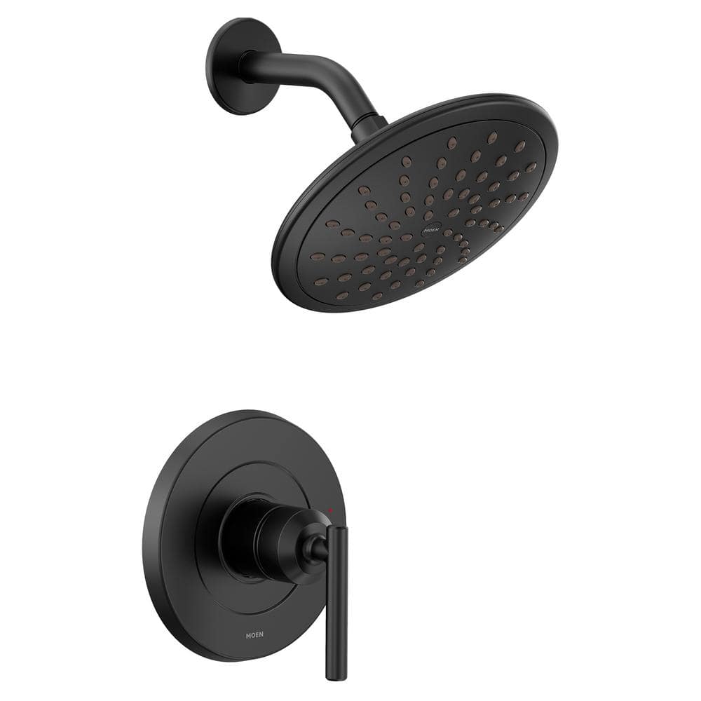MOEN Gibson Single-Handle 1- Spray Shower Faucet Trim Kit in Matte Black (Valve Sold Separately)