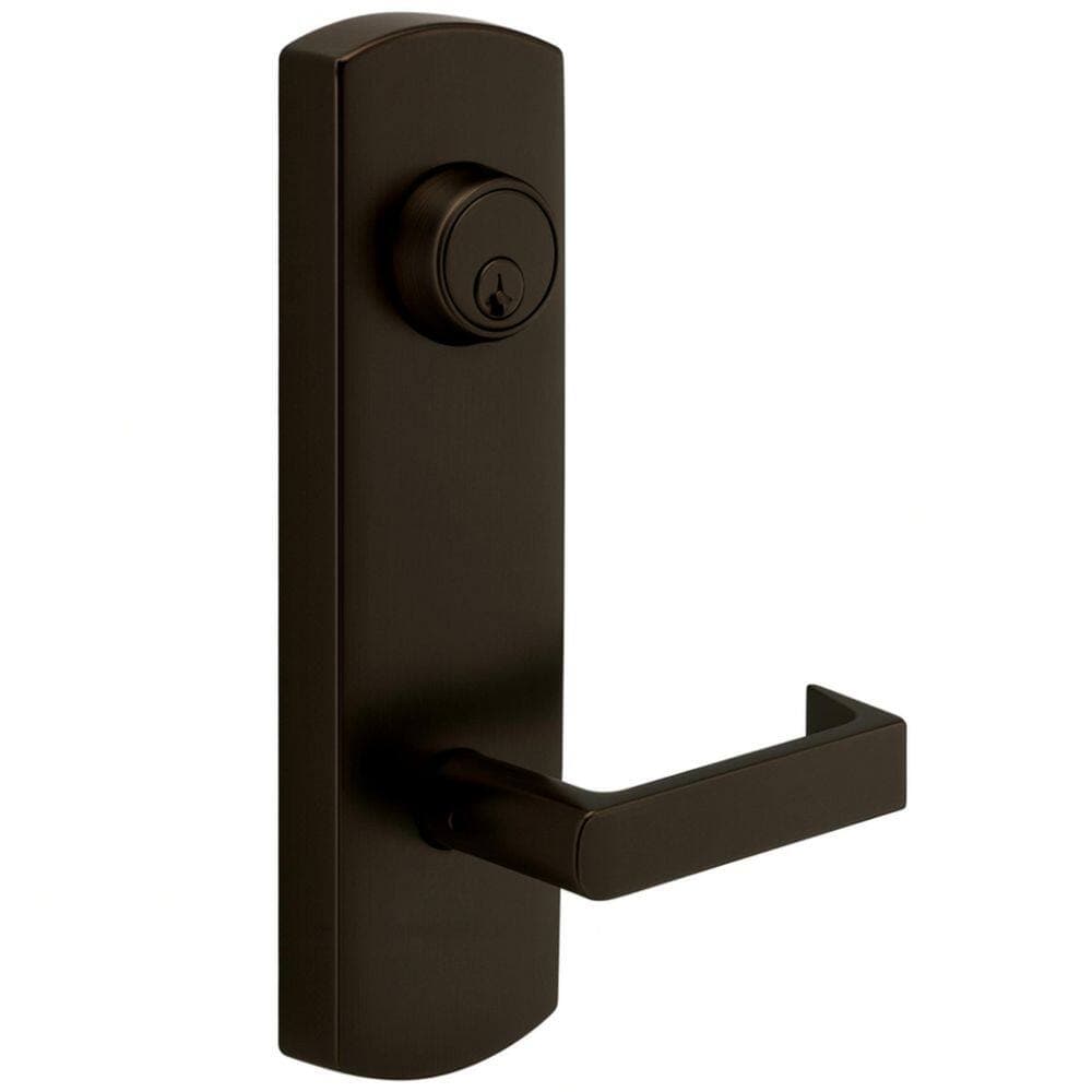 Taco Heavy Duty Oil Rubbed Bronze Entry Escutcheon Lever Trim for Panic Devices