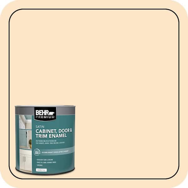 BEHR PREMIUM 1 qt. #M260-2 Light Nougat Satin Enamel Interior/Exterior Cabinet, Door & Trim Paint (2)