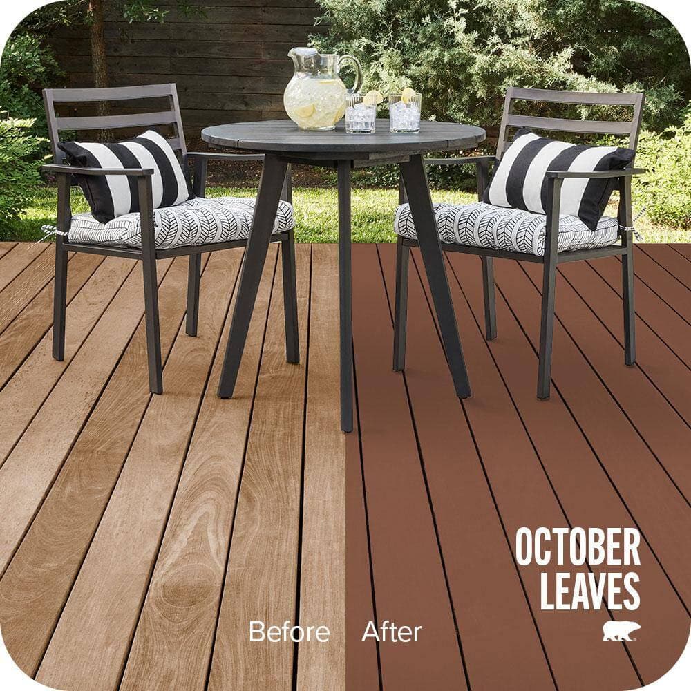 BEHR PREMIUM 1 qt. #S210-7 October Leaves Solid Color Waterproofing Exterior Wood Stain and Sealer (2)