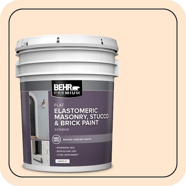BEHR PREMIUM 5 gal. #M240-1 Bay Scallop Elastomeric Masonry, Stucco and Brick Exterior Paint (2)