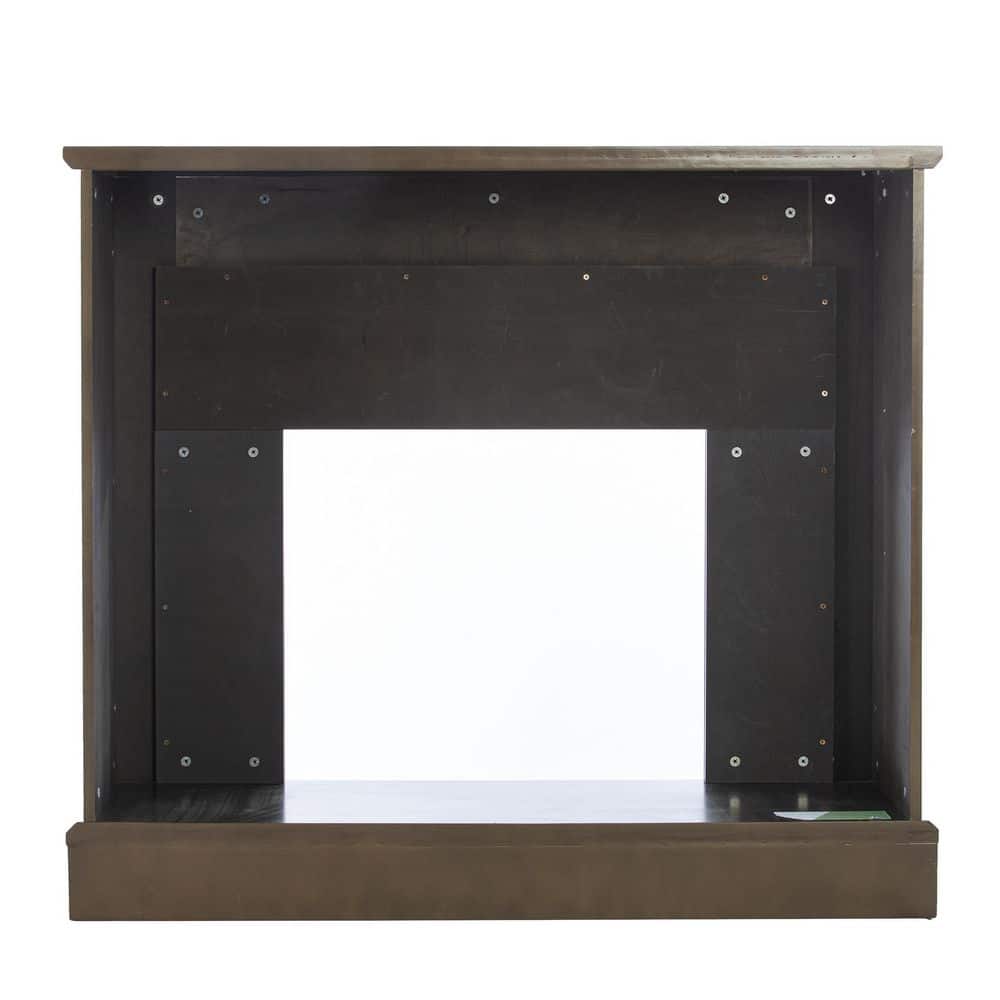 SEI FURNITURE Billingsdon 45 in. Freestanding Metal Electric Fireplace in Brown (2)