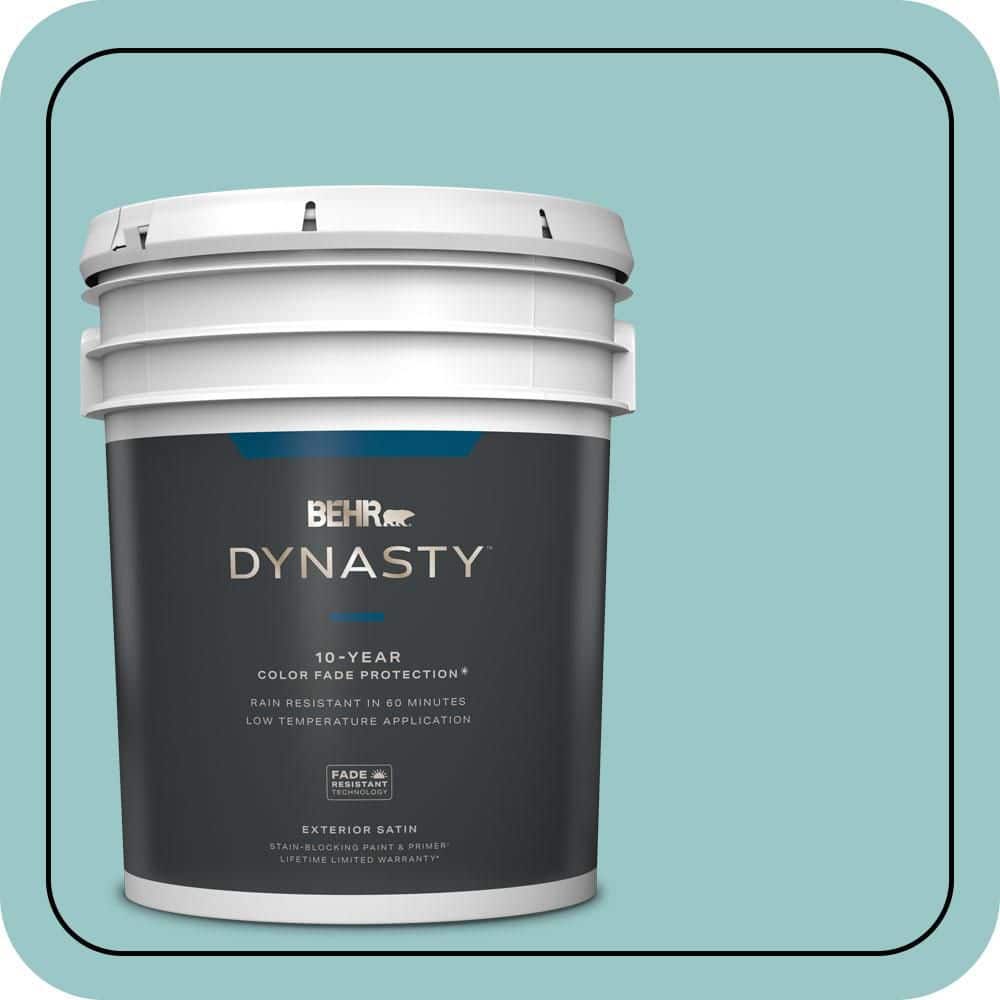 BEHR DYNASTY 5 gal. #MQ6-08 Aquifer Satin Enamel Exterior Stain-Blocking Paint & Primer