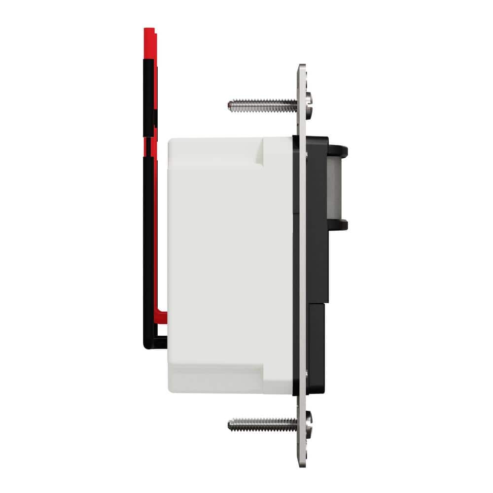 Square D X Series 15 Amp Single Pole PIR Bedroom/Bathroom Occupancy Sensor Light Control Back Wires Matte Black (2)