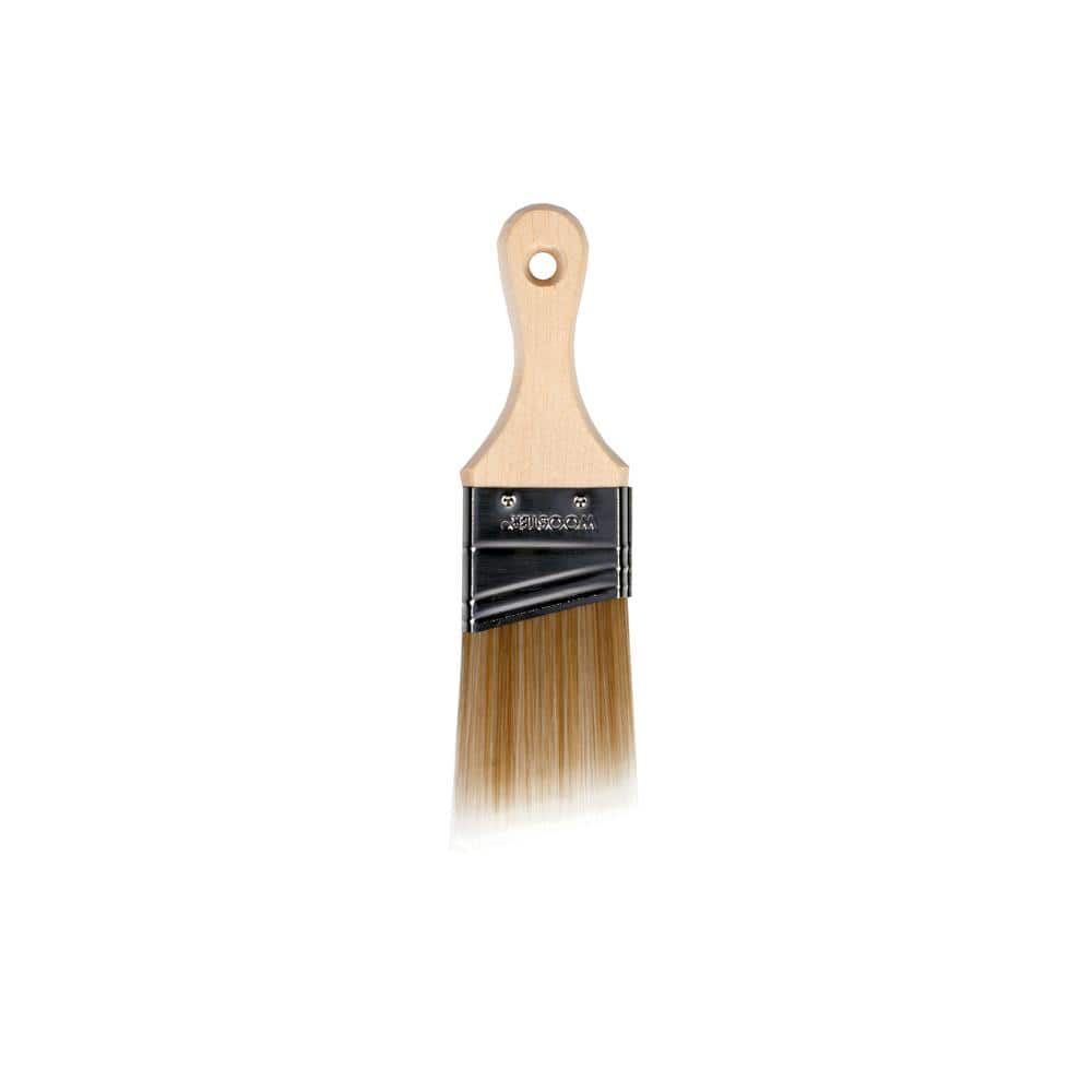 Wooster 2 in. Gold Edge Polyester Short Handle Angle Sash Brush (2)