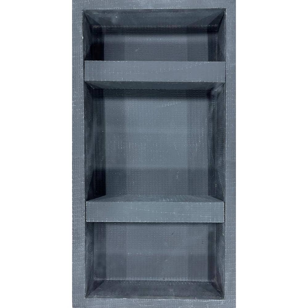 Everbilt Watershield Shower System 13.25 in. x 27.25 in. x 3.5 in.  Shower Niche With Two Adjustable Shelves (3)