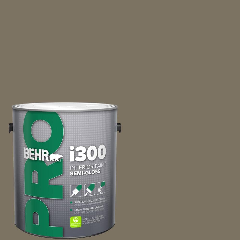 BEHR PRO 1 Gal. #N320-6A Ash Brown Semi-Gloss Interior Paint
