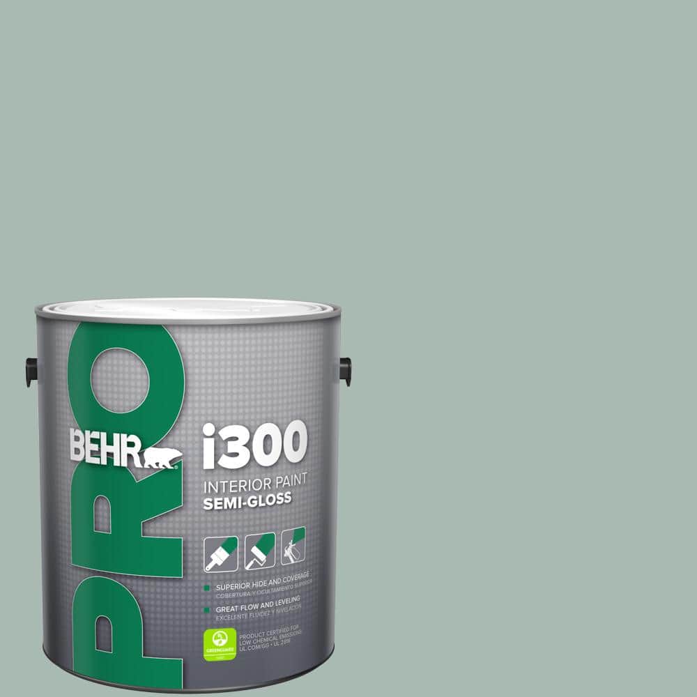 BEHR PRO 1 gal. #BXC-85 Quiet Teal Semi-Gloss Interior Paint