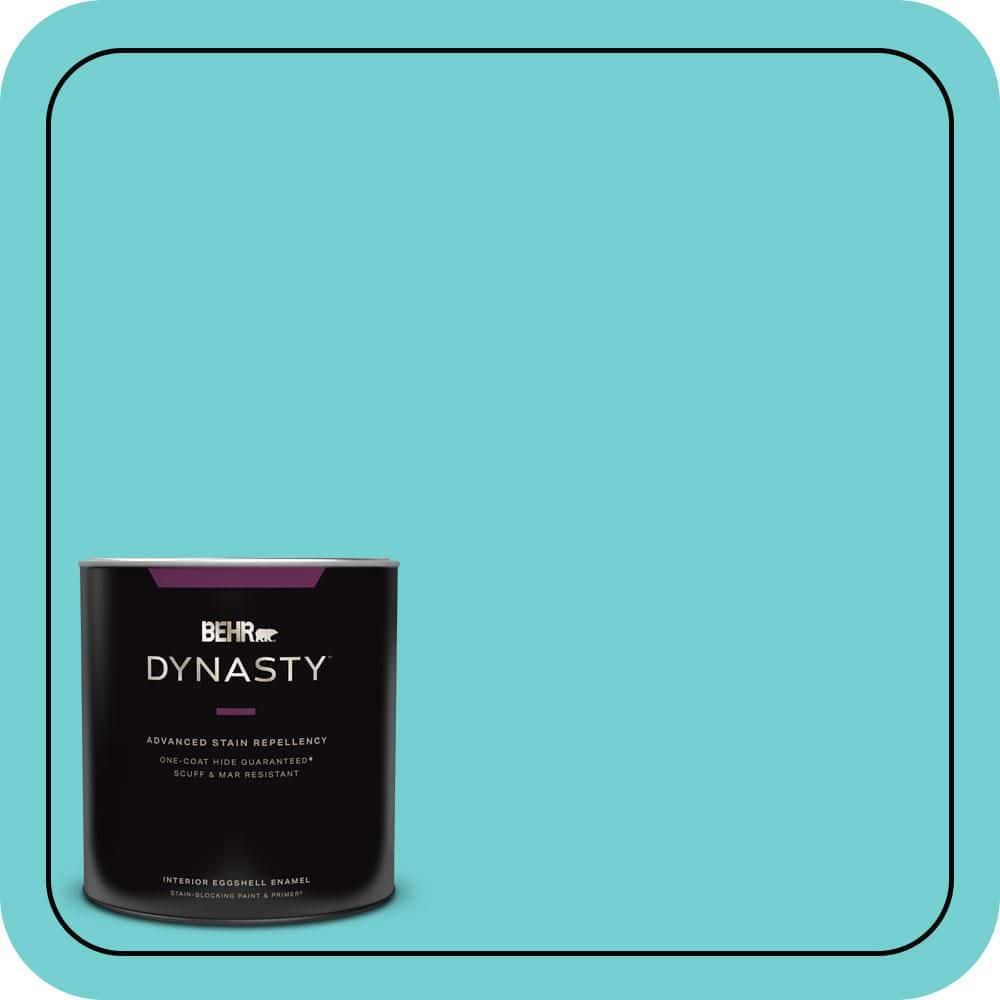 BEHR DYNASTY 1 qt. #P460-3 Soft Turquoise Eggshell Enamel Interior Stain-Blocking Paint and Primer