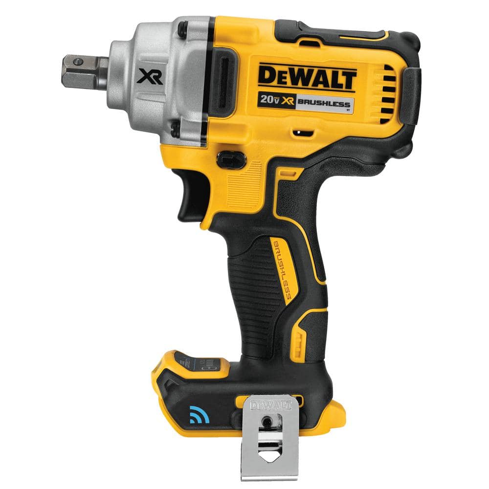 DEWALT 20V MAX XR Cordless Brushless 1/2 in. Mid-Range Impact Wrench with Detent Pin Anvil and Tool Connect (Tool Only) (2)