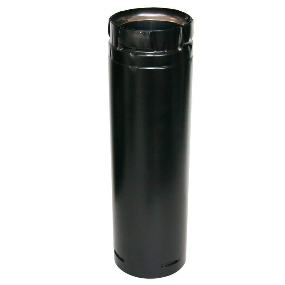 DuraVent 4 in. x 12 in. BLACK PELLET VENT Chimney Pipe