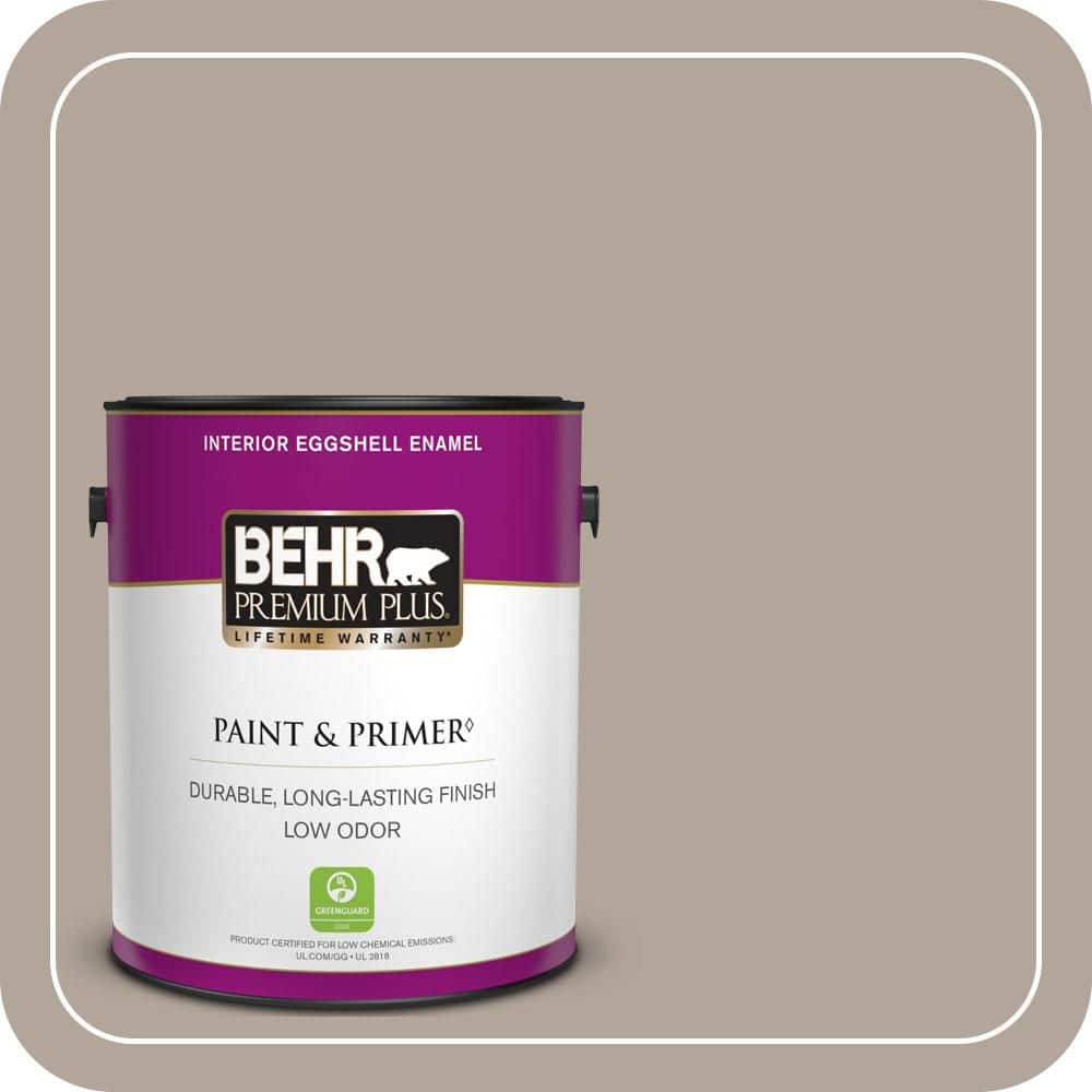 BEHR PREMIUM PLUS 1 gal. #ECC-45-1 Deer Run Semi-Gloss Enamel Low Odor Interior Paint & Primer (1)