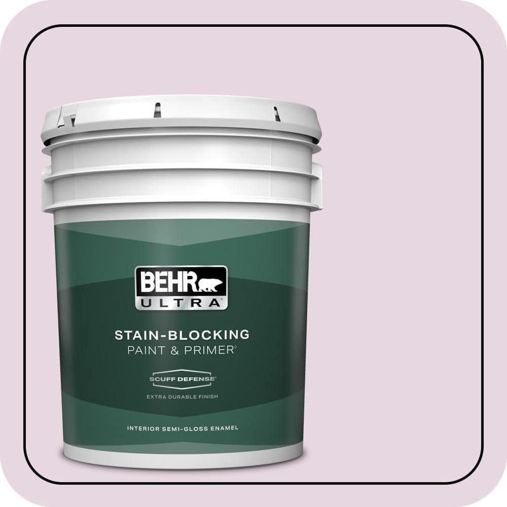 BEHR ULTRA 5 gal. #CE-03 Unfading Dusk Extra Durable Semi-Gloss Enamel Interior Paint & Primer