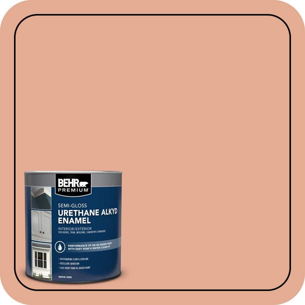 BEHR PREMIUM 1 qt. #M200-4 Coral Cloud Semi-Gloss Enamel Urethane Alkyd Interior/Exterior Paint (1)