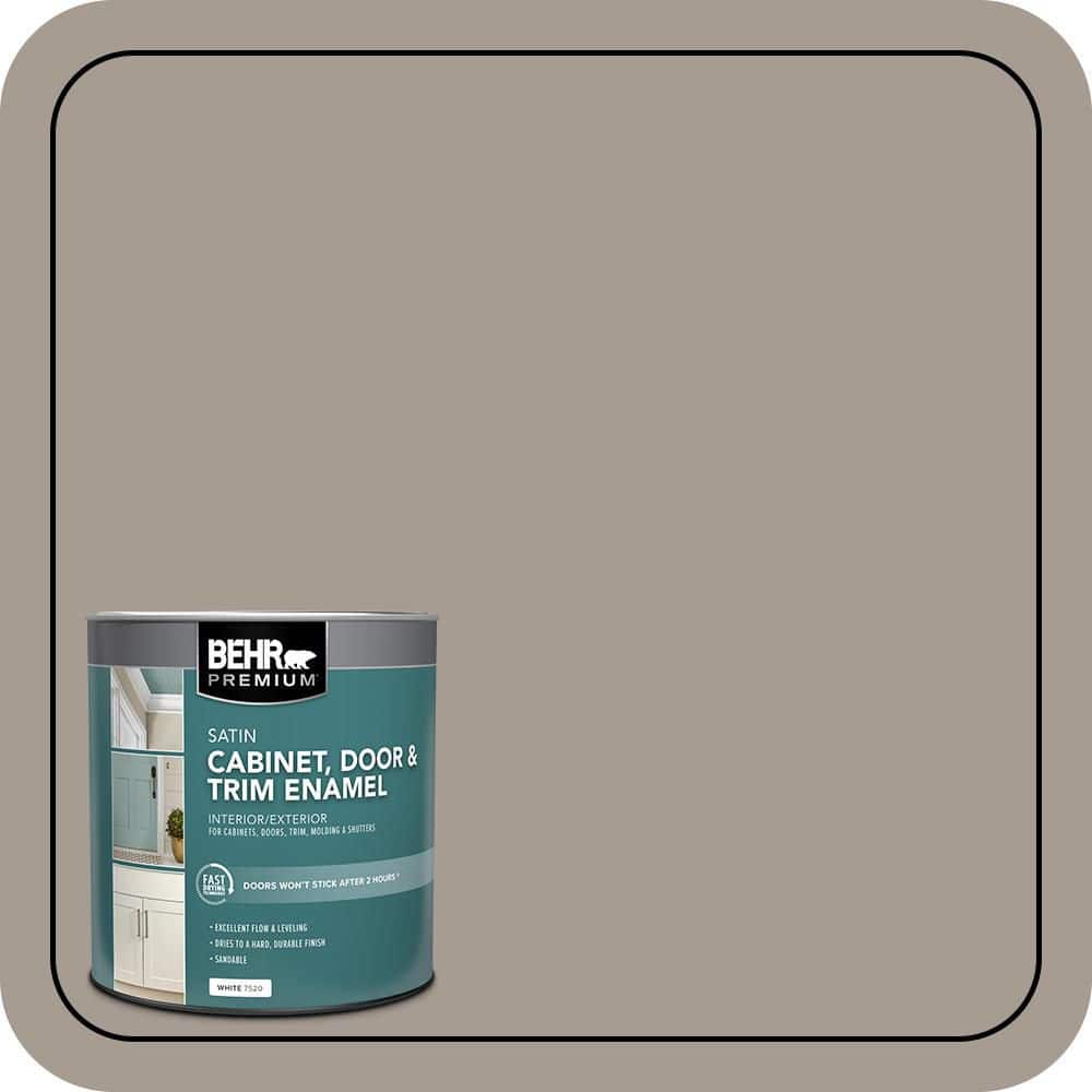 BEHR PREMIUM 1 qt. #N200-4 Rustic Taupe Satin Enamel Interior/Exterior Cabinet, Door & Trim Paint