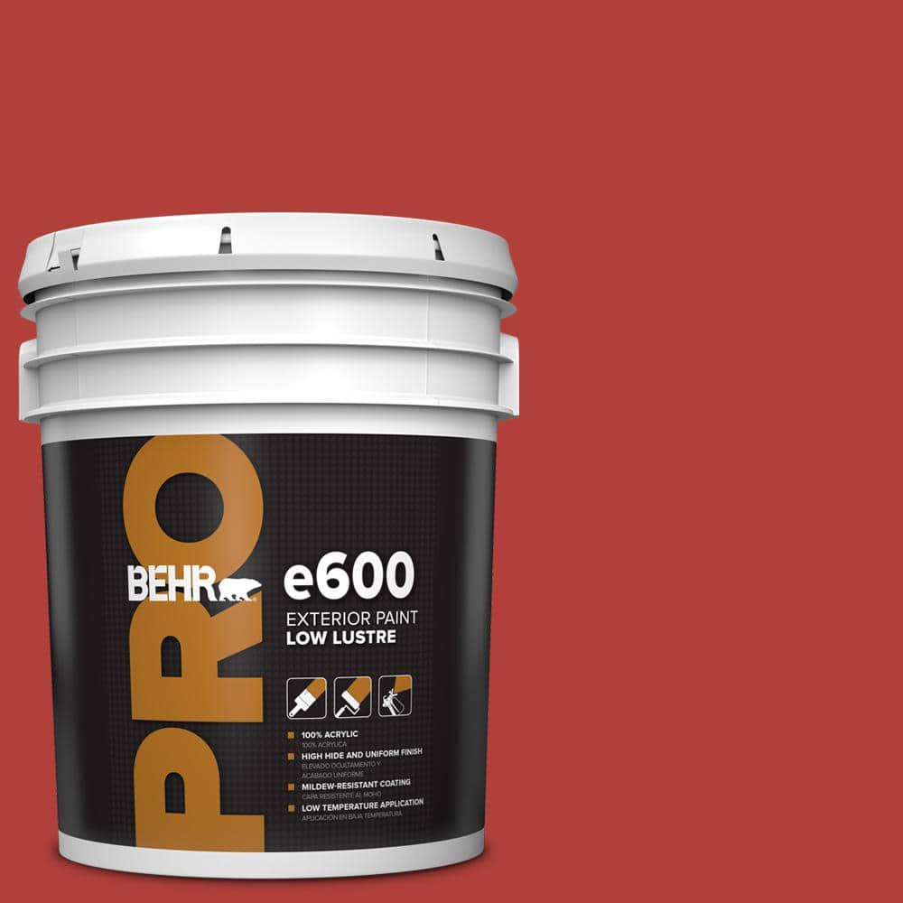 BEHR PRO 5 gal. #170B-7 Red Tomato Low Luster Exterior Paint