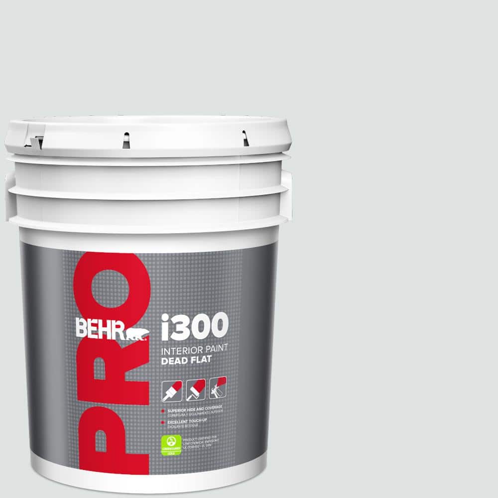 BEHR PRO 5 gal. #W-F-520 Ash White Dead Flat Interior Paint