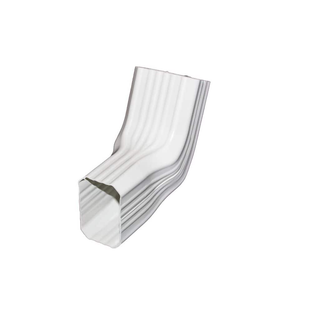 Spectra Pro Select 2 in. x 3 in. White Vinyl Downspout Extension - A/B Elbow (2)
