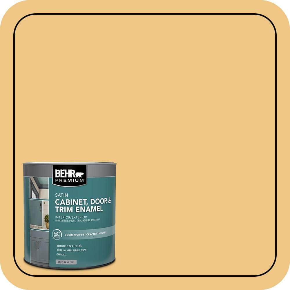 BEHR PREMIUM 1 qt. #M290-4 Garbanzo Paste Satin Enamel Interior/Exterior Cabinet, Door & Trim Paint (1)