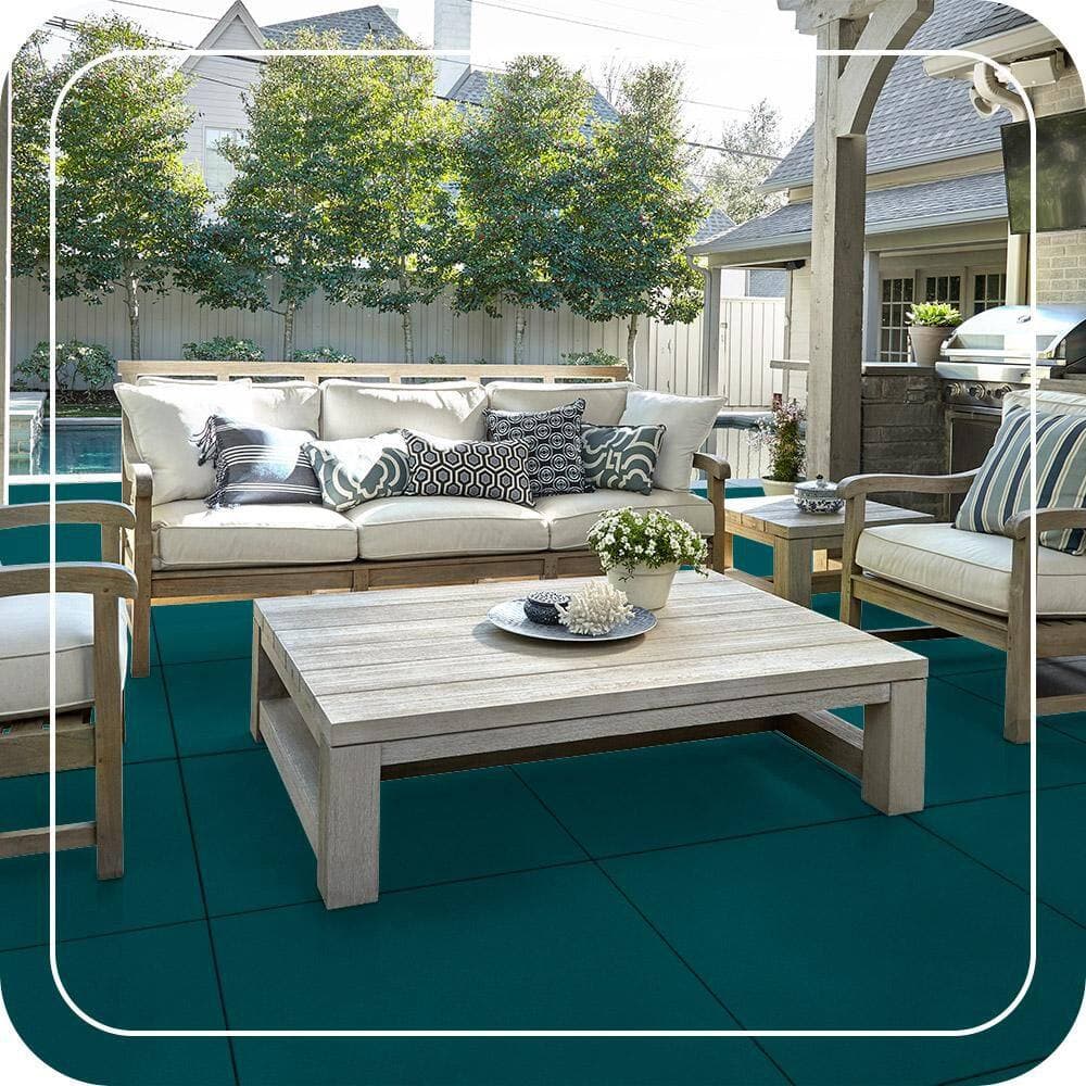 BEHR PREMIUM 1 gal. #MQ6-01 Ocean Abyss Textured Low-Lustre Enamel Interior/Exterior Porch and Patio Anti-Slip Floor Paint (4)