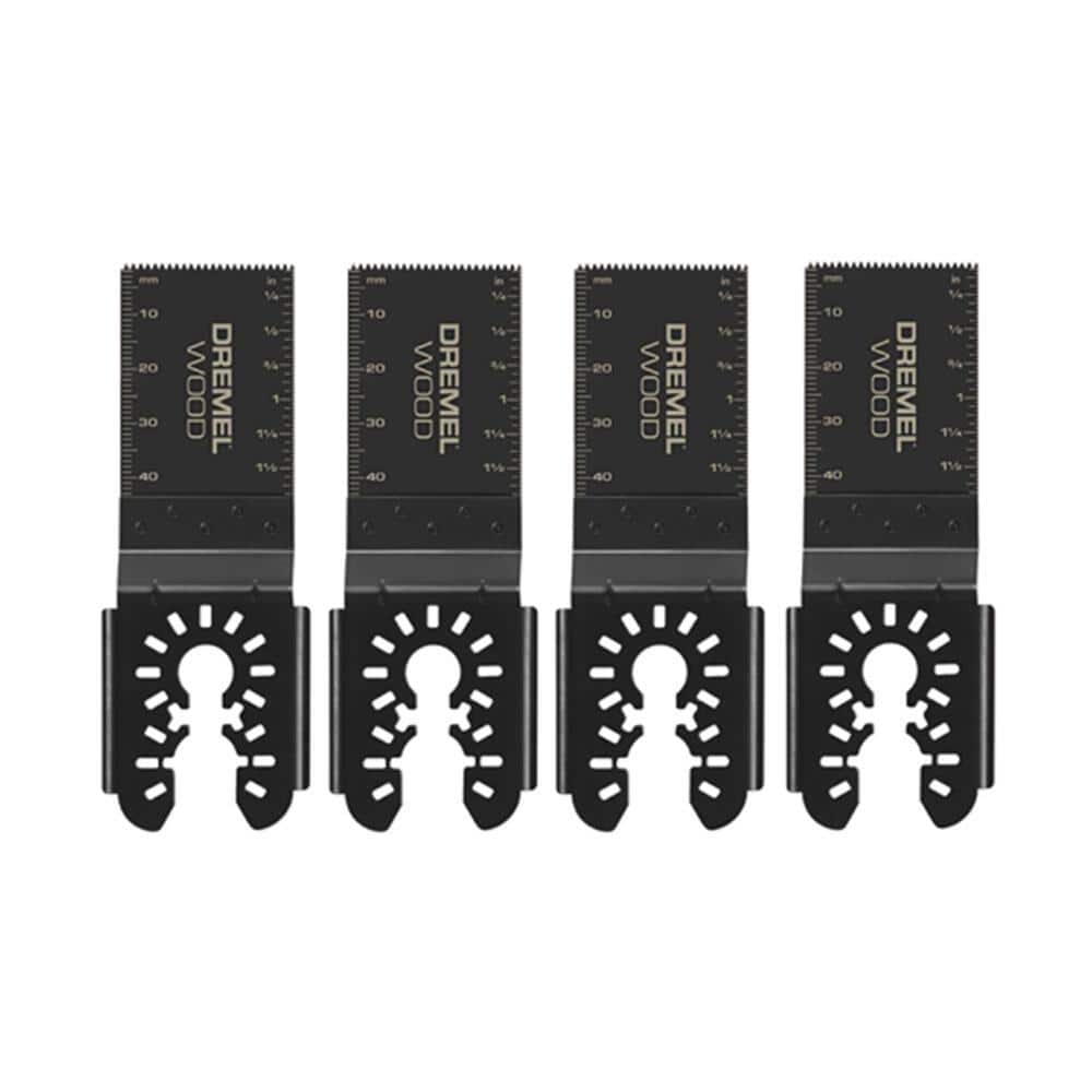 Dremel Universal Dual Interface 2 in. Wood Drywall and Plastic Oscillating Multi Tool Flush Cut Blades (4-Pack) (1)