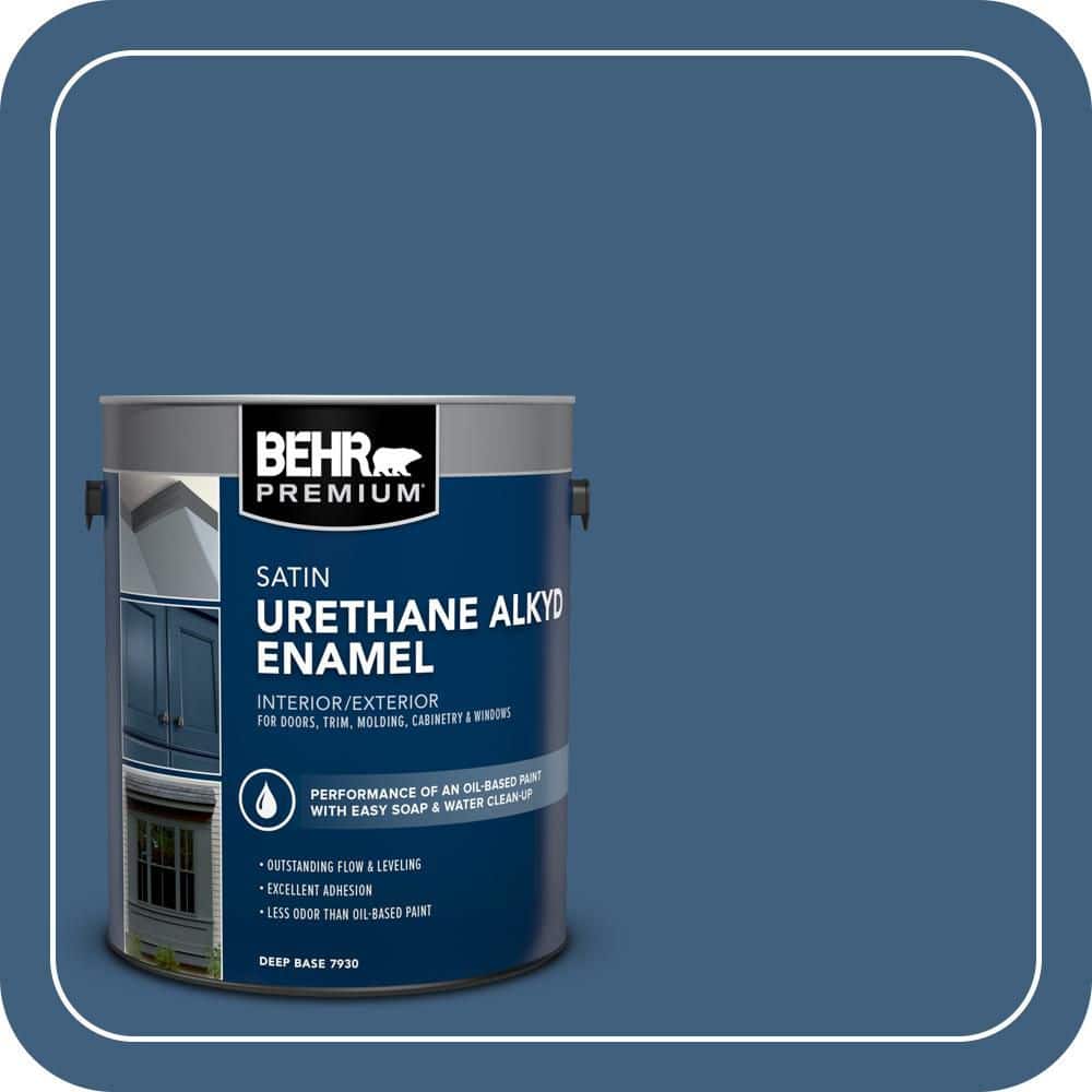 BEHR PREMIUM 1 gal. #M510-6 Tidal Urethane Alkyd Satin Enamel Interior/Exterior Paint
