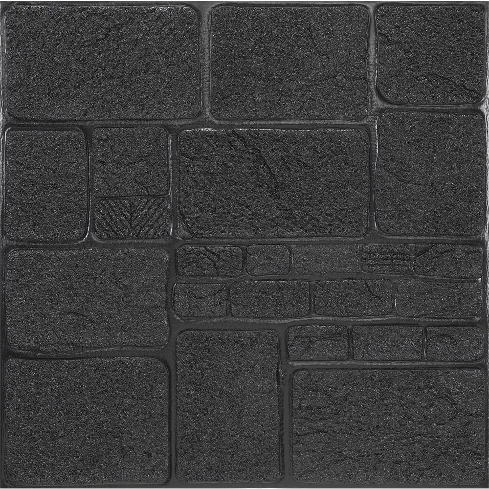 Dundee Deco Falkirk Jura II 28 in. 28 in. Peel & Stick Faux Bricks, Stones PE Foam Decorative Wall Paneling
