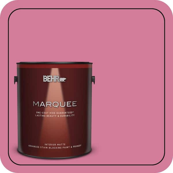 BEHR MARQUEE 1 gal. #P130-5 Little Bow Pink Matte Interior Paint & Primer (2)