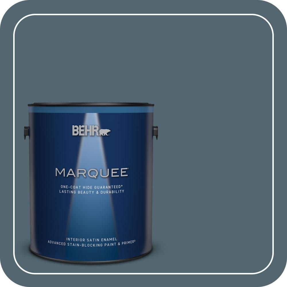 BEHR MARQUEE 1 gal. #MQ5-25 Rush Hour One-Coat Hide Satin Enamel Interior Paint & Primer