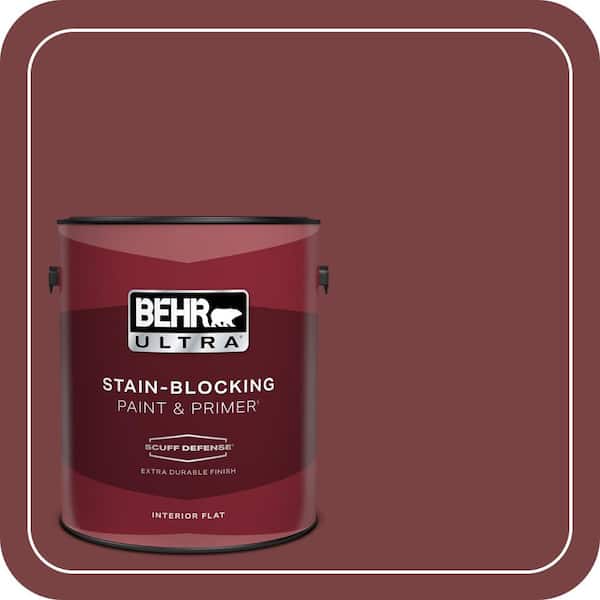 BEHR ULTRA 1 gal. #S-H-140 Cinnamon Cherry Extra Durable Flat Interior Paint & Primer (2)