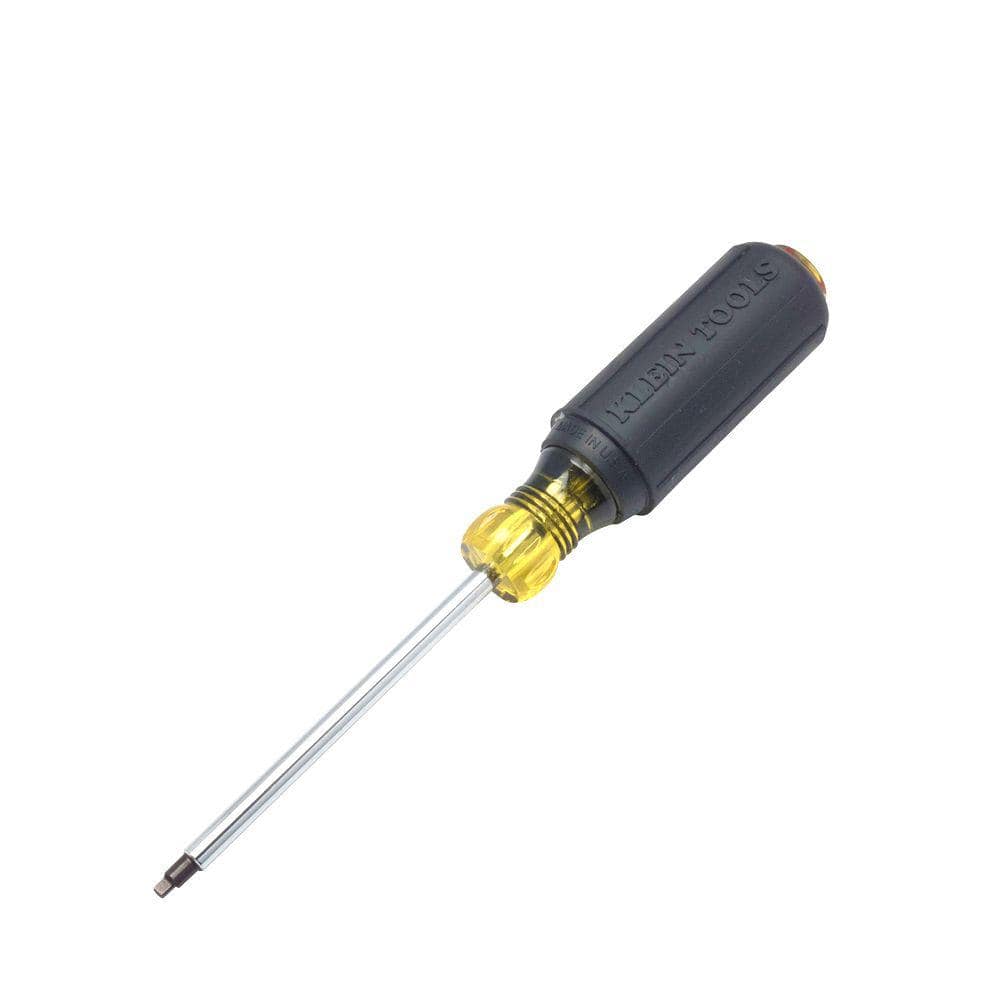 Klein Tools #2 Square- Recess Tip Screwdriver with 4 in. Round Shank- Cushion Grip Handle (2)