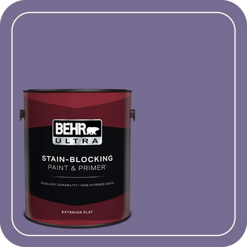 BEHR ULTRA 1 gal. #650D-6 Purple Silhouette Flat Exterior Paint & Primer