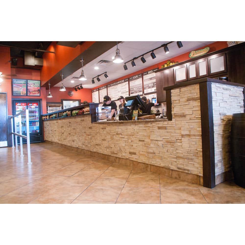Urestone Stacked Stone 24 in. x 48 in. Desert Tan Faux Stone Siding Panel (2)