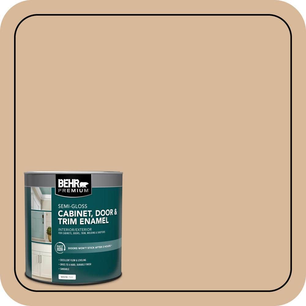 BEHR PREMIUM 1 qt. #S260-3 Dusty Gold Semi-Gloss Enamel Interior/Exterior Cabinet, Door & Trim Paint