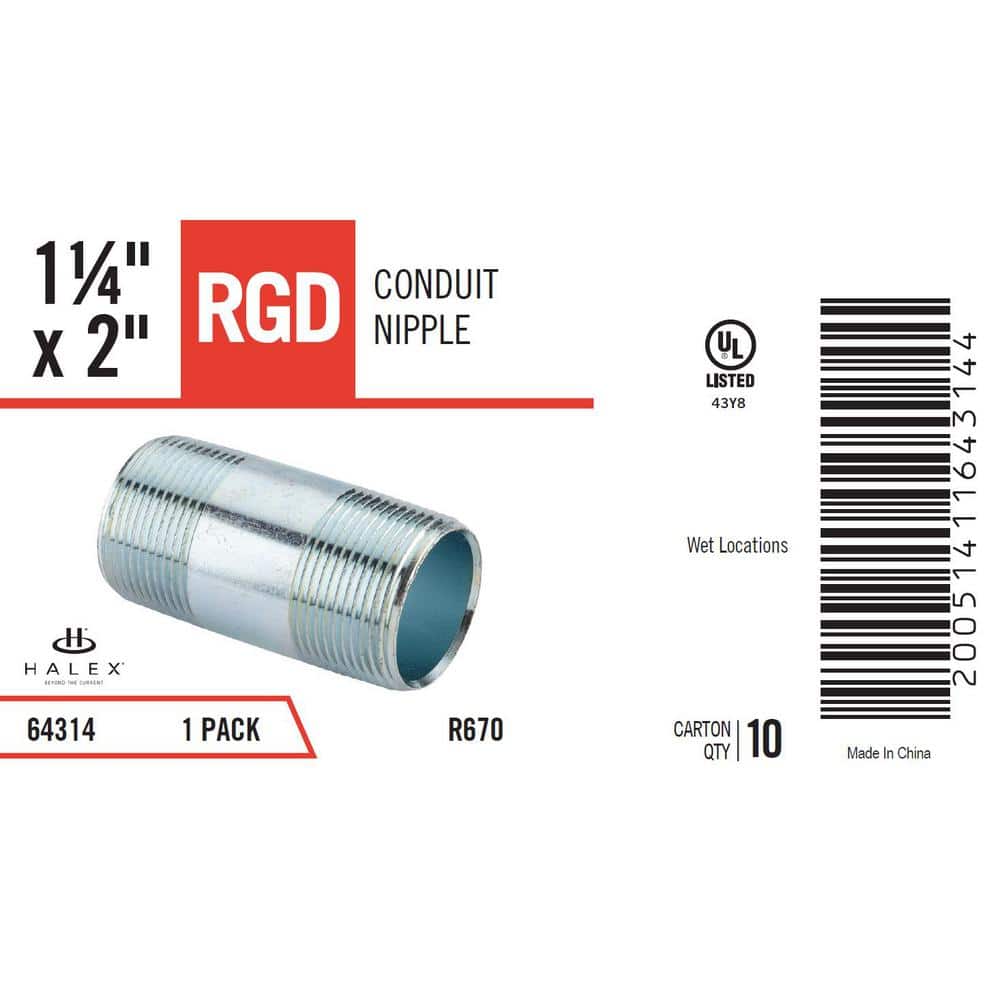 Halex 1-1/4 in. Rigid Conduit Nipple (3)