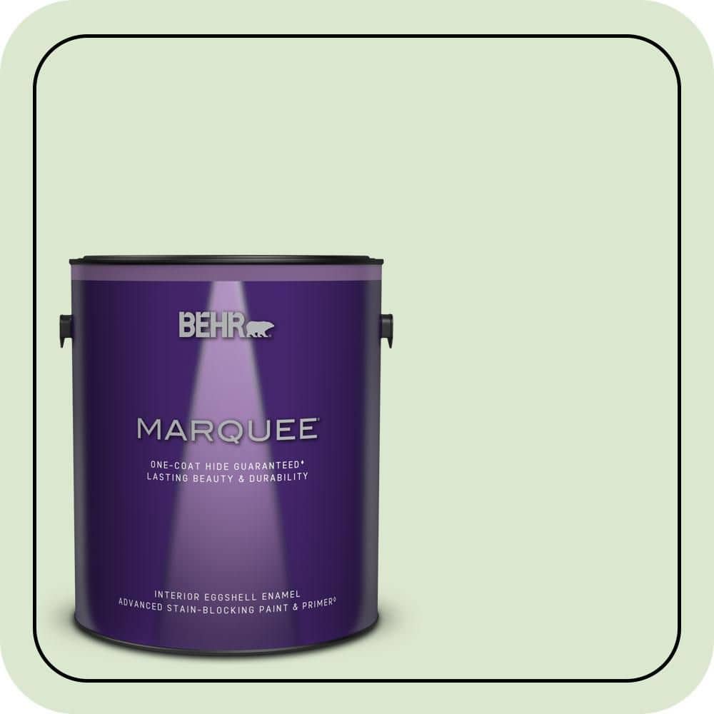 BEHR MARQUEE 1 gal. #T12-18 Minty Frosting Eggshell Enamel Interior Paint & Primer