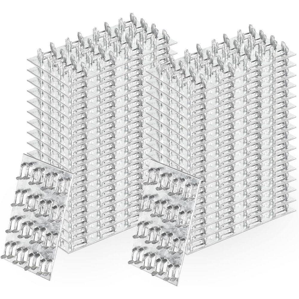 KIWDZFU 2x4 20-Gauge Steel Pronged Nail Plate 30-Pack for Roofing Wood Connector with Staggered Teeth (1)