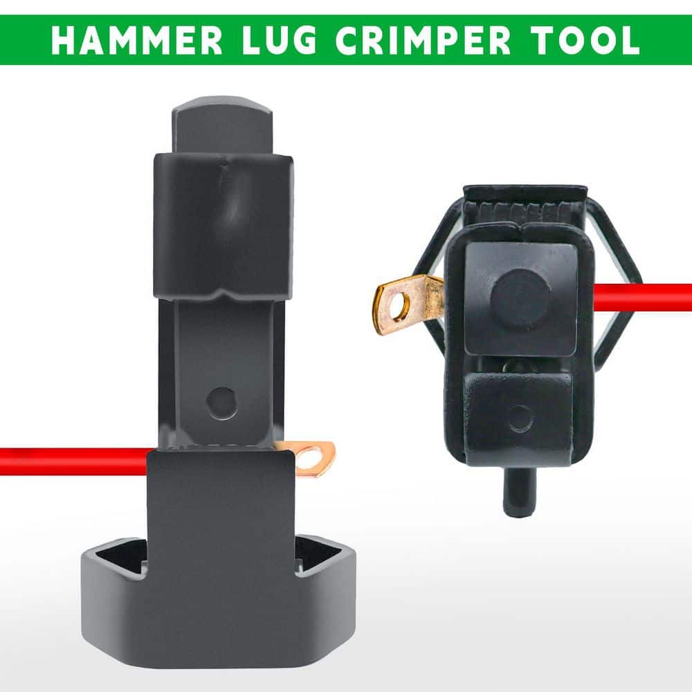 Unbranded Hammer Lug Crimper Tool for 8 AWG to 4/0 AWG Heavy Duty Iron Battery and Welding Cable Electrical Connector (3)