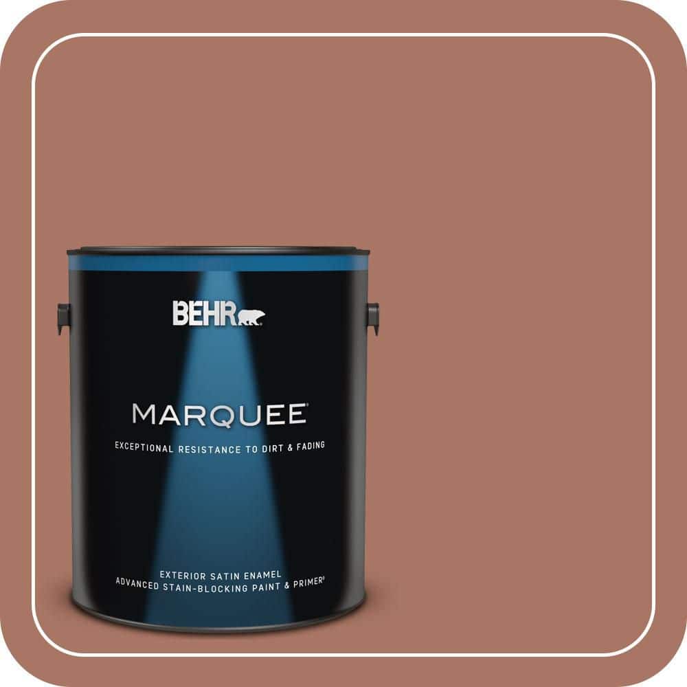 BEHR MARQUEE 1 gal. #MQ1-60 Sienna Satin Enamel Exterior Paint & Primer
