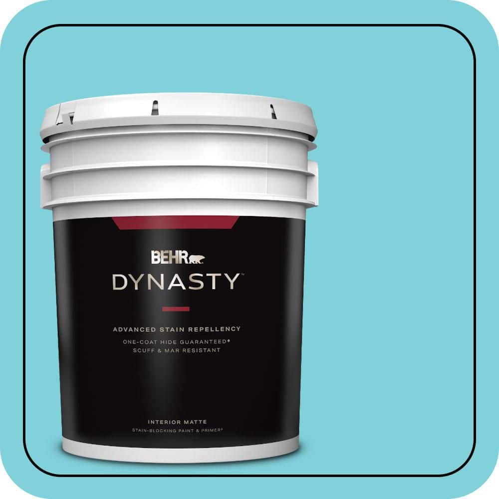 BEHR DYNASTY 5 gal. #P470-3 Sea of Tranquility Matte Interior Stain-Blocking Paint & Primer