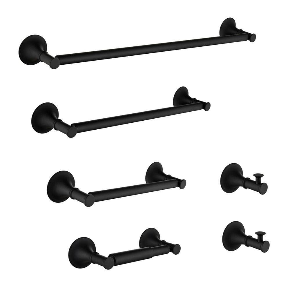 Buruis Piece Bath Hardware Set with Toilet Paper Holder, Towel Hook and Towel Bar Matte (1)