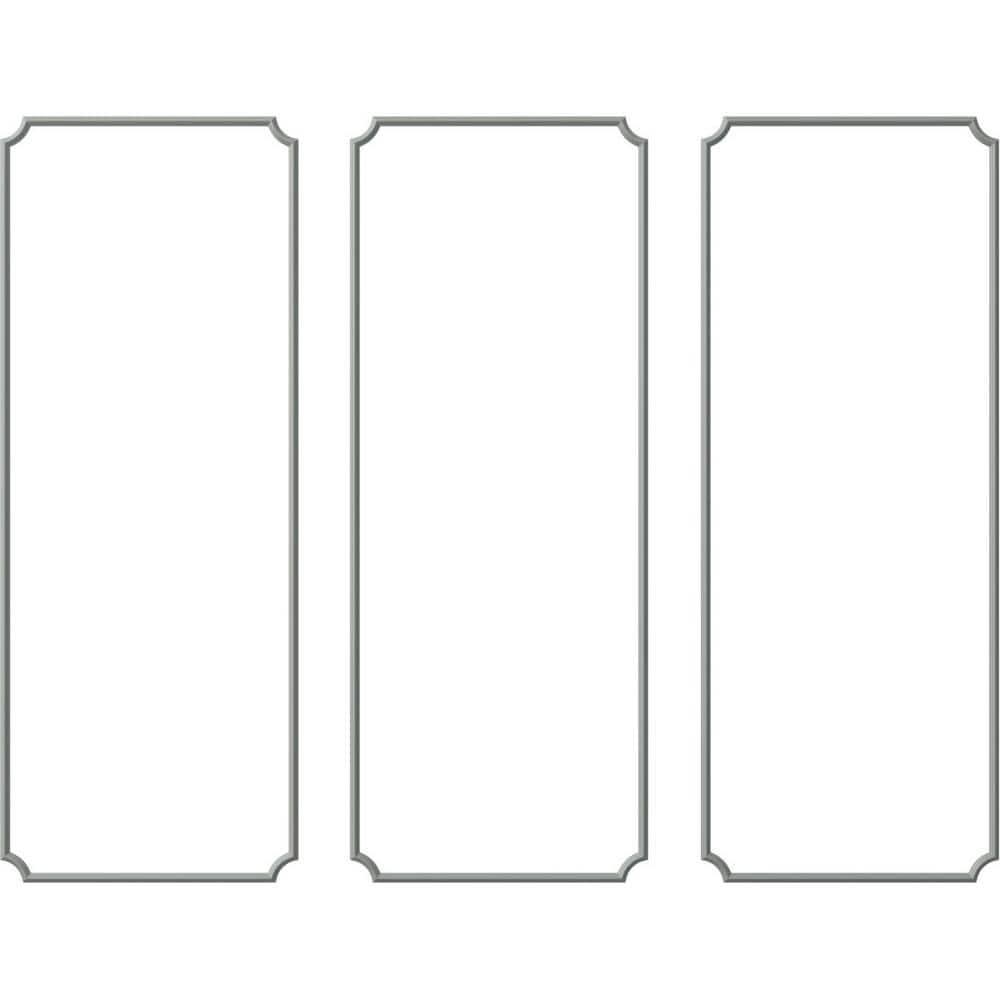 Ekena Millwork 28 in. W x 72 in. H Unfinished Polyurethane Large Classic Panel Moulding Kit (Triple Panel) (1)