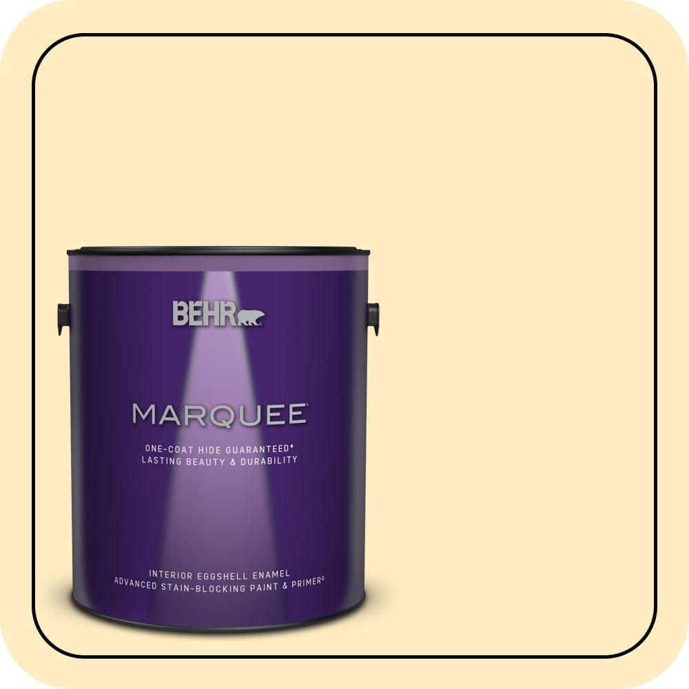 BEHR MARQUEE 1 gal. #P260-2 Yogurt Eggshell Enamel Interior Paint & Primer